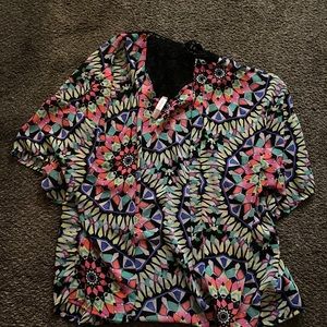 Xhileration patterned cardigan shawl